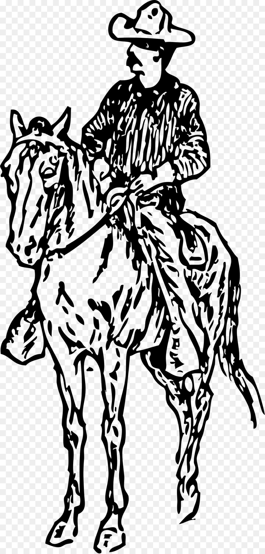 Con ngựa cưỡi Ngựa Vẽ Cowboy Clip nghệ thuật - cao bồi