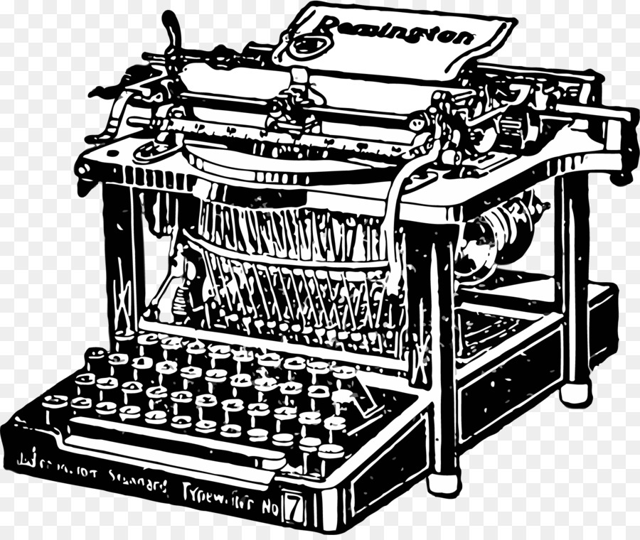 Schreibmaschine-Kunst-Wand-Abziehbild-Aufkleber-Drucken - Schreibmaschine