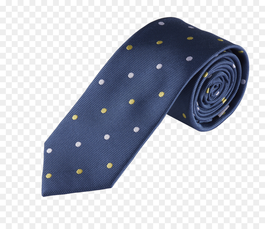 Krawatte Seide Polka dot blau - weiser Mann