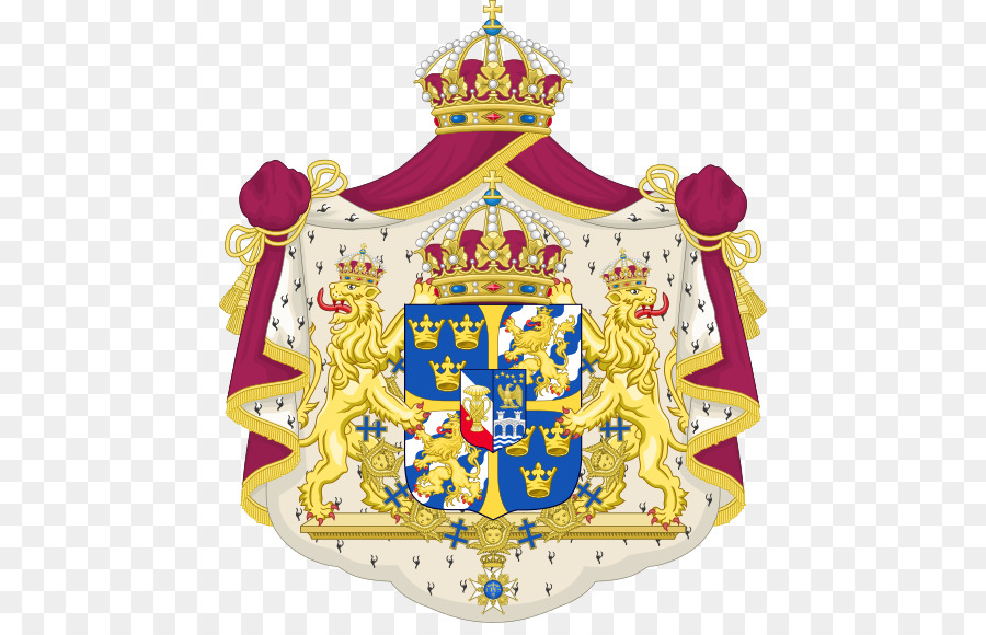 Wappen von Schweden mit Wappen von Schweden mit Wappen von Rumänien Heraldik - Löwentanz
