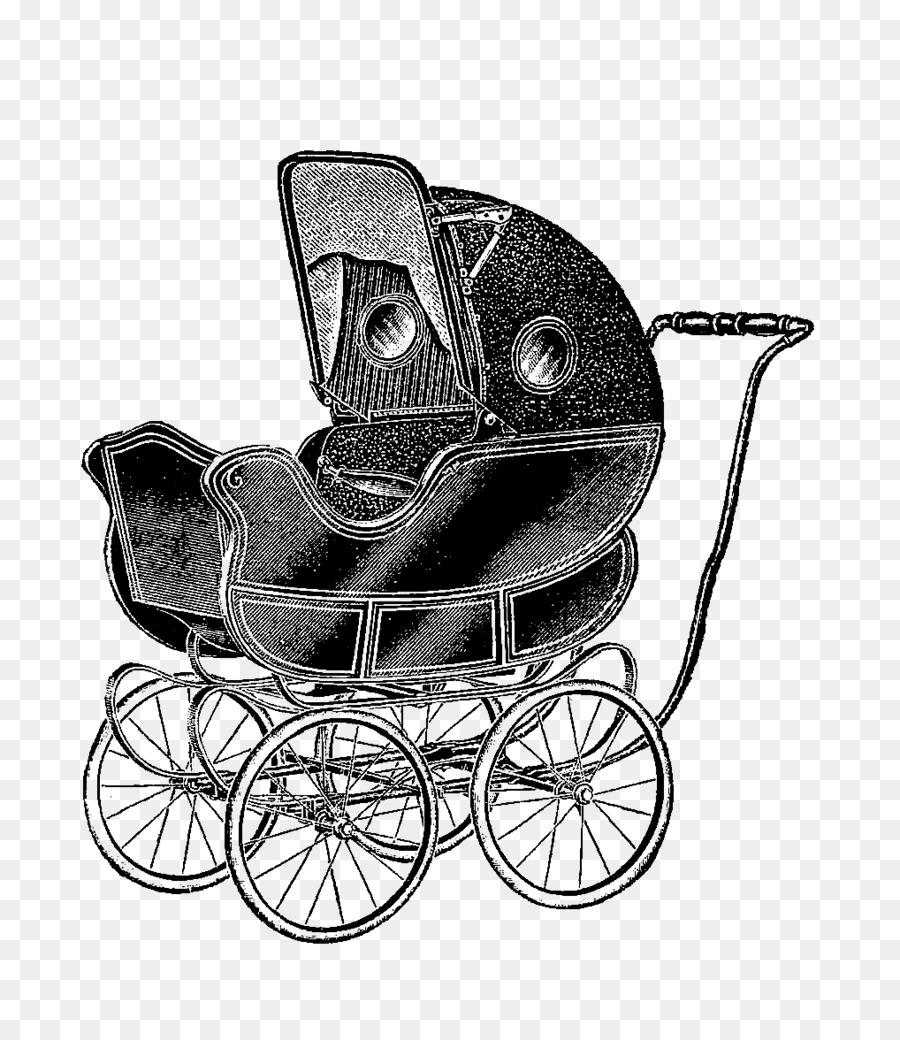 Baby Transport-Baby Vintage Clip art - Kinderwagen baby