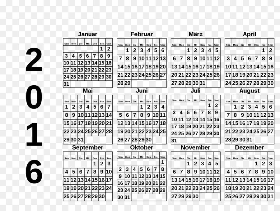 Monochrom Schwarz und weiß Marke - kalender