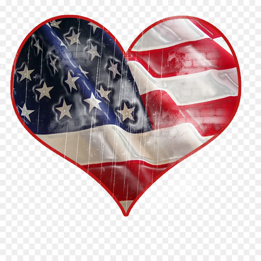Flagge der Vereinigten Staaten Herz - Amerika