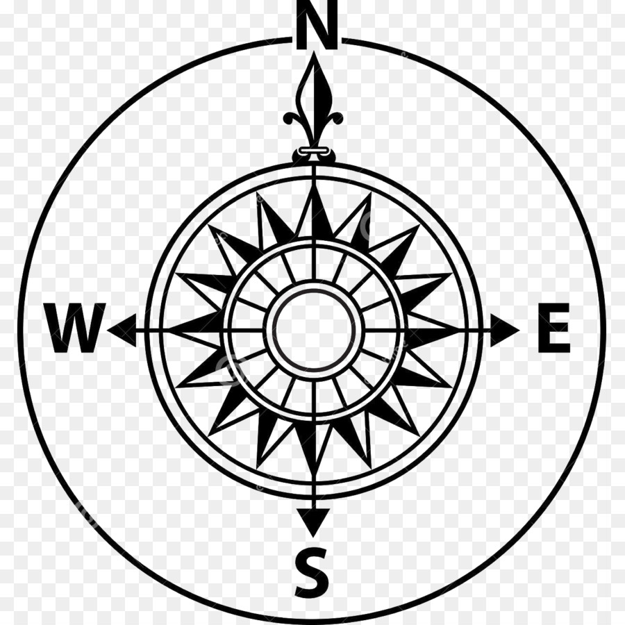 Kardinal Richtung Darts Nord-clipart - Kompass