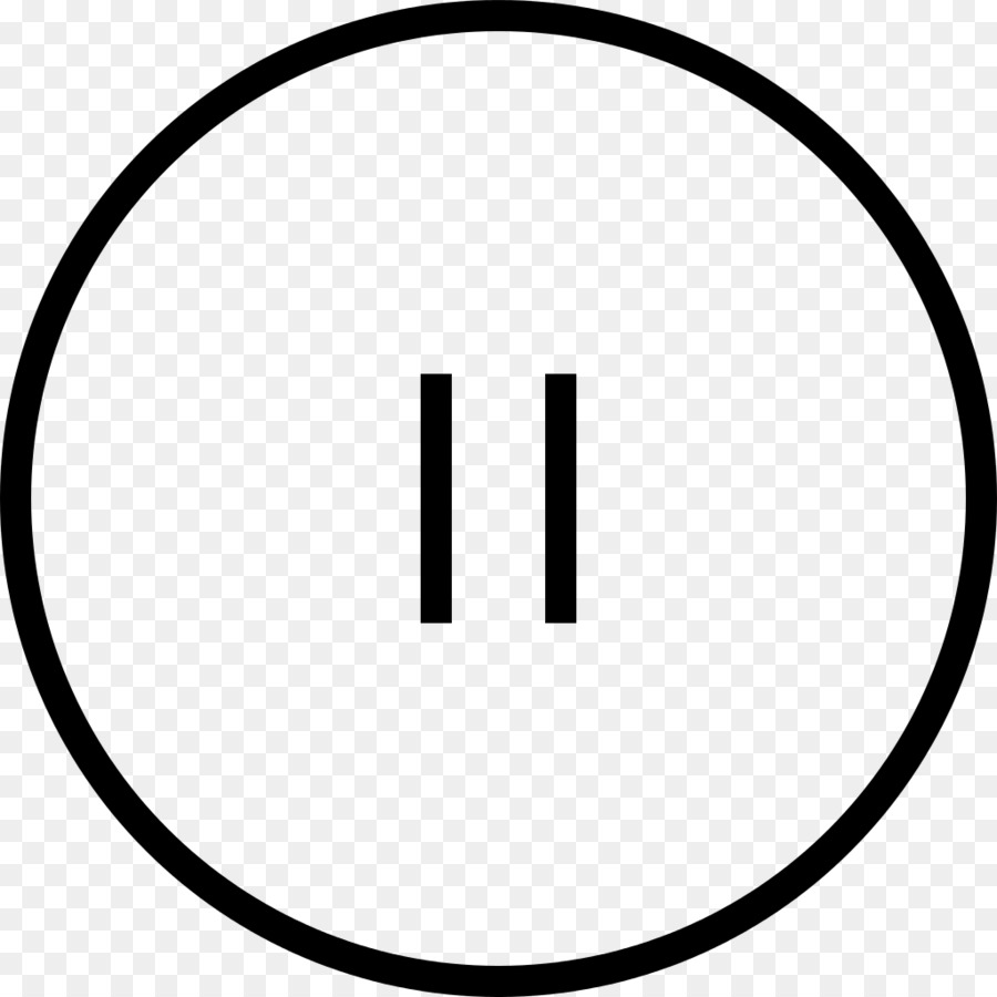 Linea arte Cerchio Simbolo di Clip art - pulsante di pausa