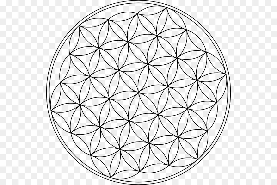 Überlappende Kreise grid-Heilige geometrie-clipart - geomentry