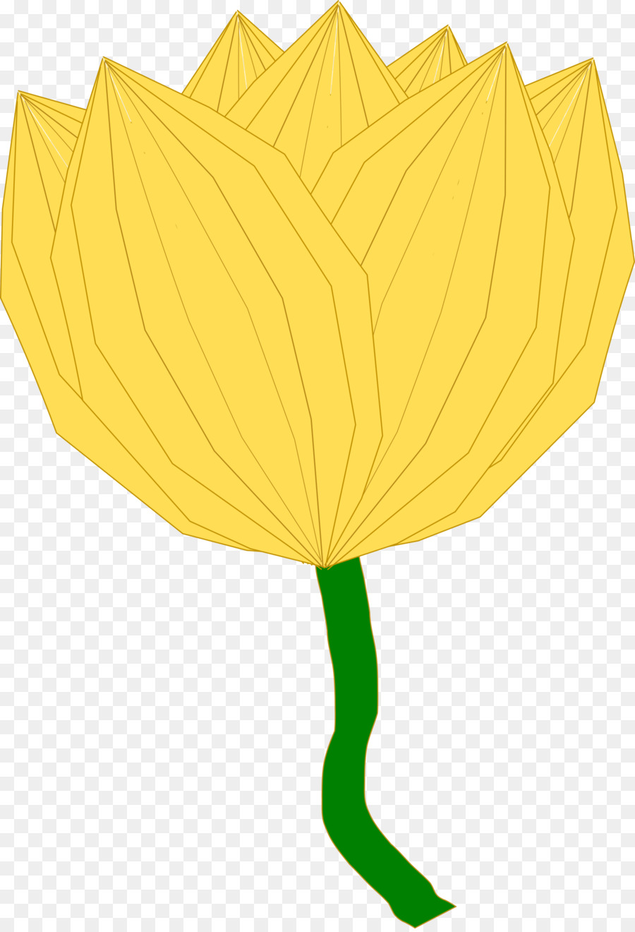 Fiore giallo Clip art - fiore verde