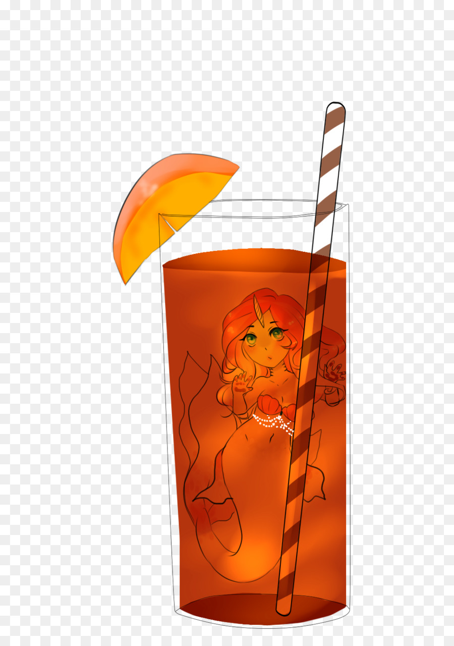 Orange trinken Cartoon - Eistee