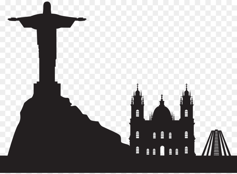 Rio de Janeiro Brazil city skyline vector silhouette Stock Vector