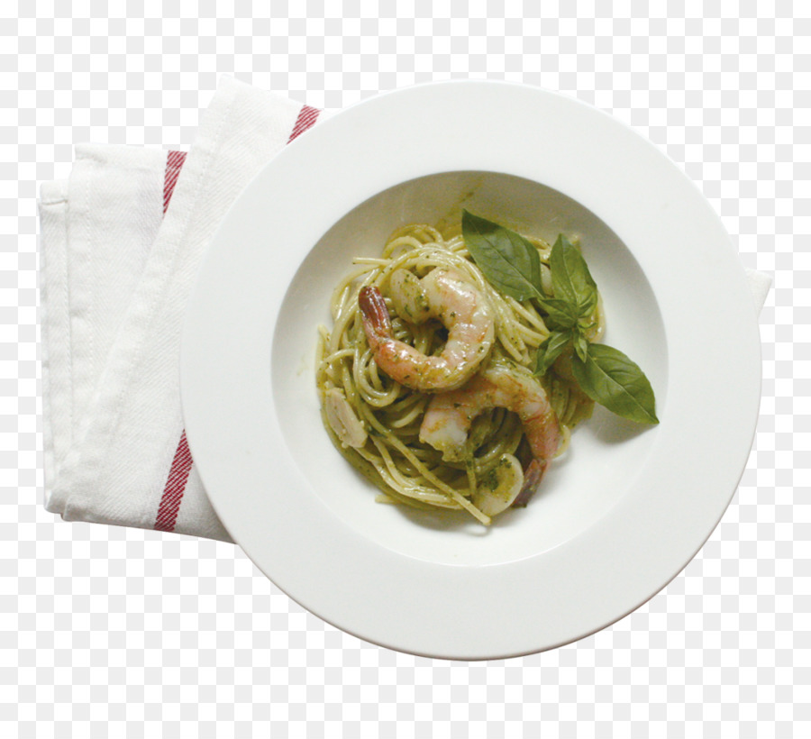 Vegetarische Küche, italienische Küche, Pasta Gerichte der europäischen Küche Geschirr - Garnelen