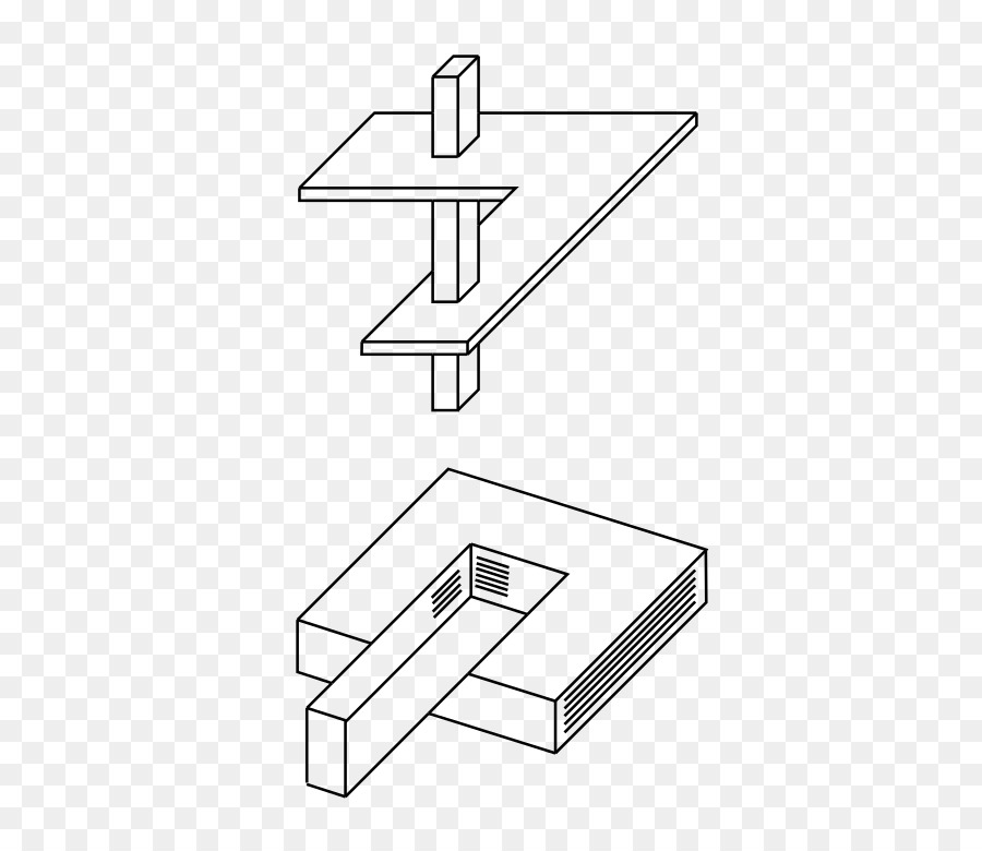 Unmöglich Objekt Penrose Dreieck, Geometrische Form, Illusion - Abb
