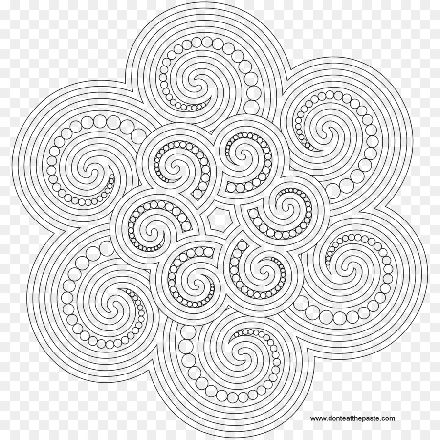 Coloring book-Spiral-Mandala-Symbol - Buchen