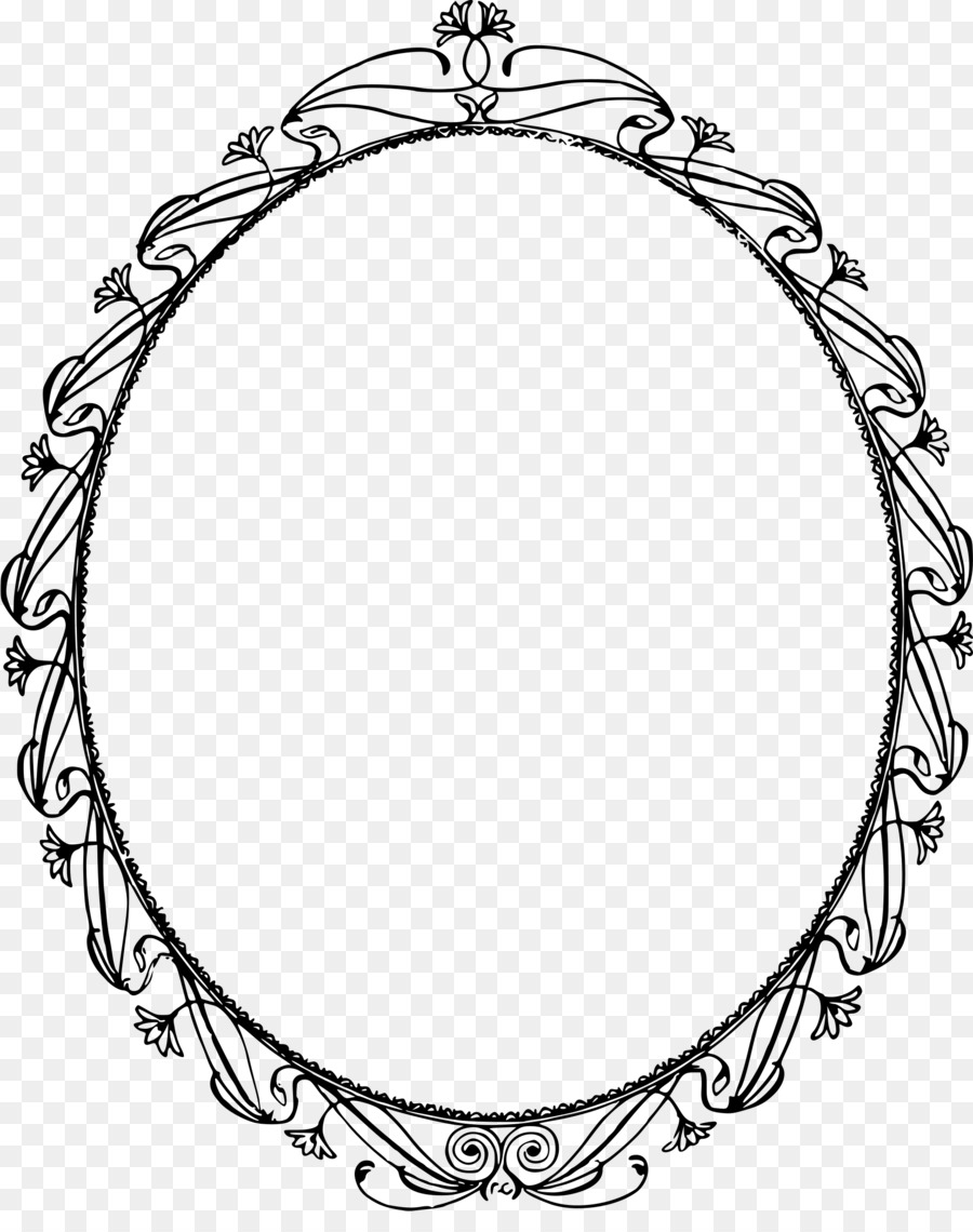 Bilderrahmen Oval Halskette Kette - Blumen Rahmen