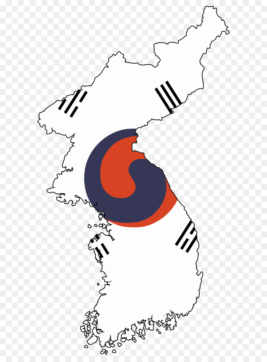 Flagge von South Korea koreanische Reich Karte der koreanischen Literatur - Japan