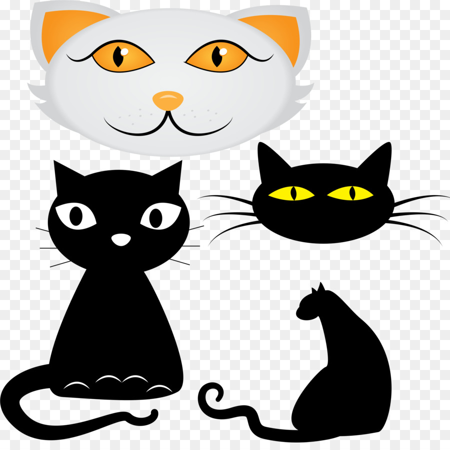 Kitten Maine-Coon-Siam-Katze Schwarz Katze clipart - Katze Vektor