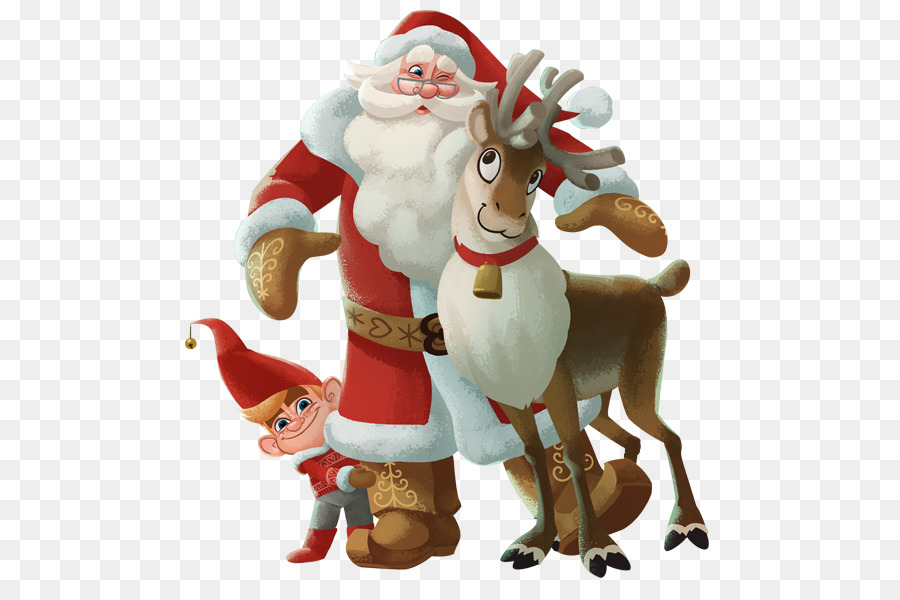 Santa Claus, Santa Claus, North Pole Christmas Rentier - Weihnachtsmann