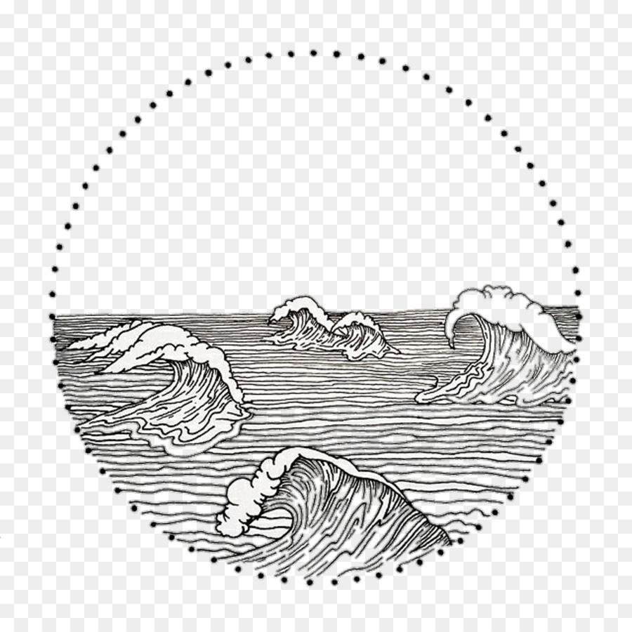 Zeichnung Kunst Die Große Welle vor Kanagawa Grafik-design - Meer Aquarell