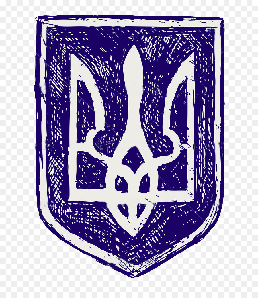 Wappen der Ukraine Poseidon Trident - Ukrainisch