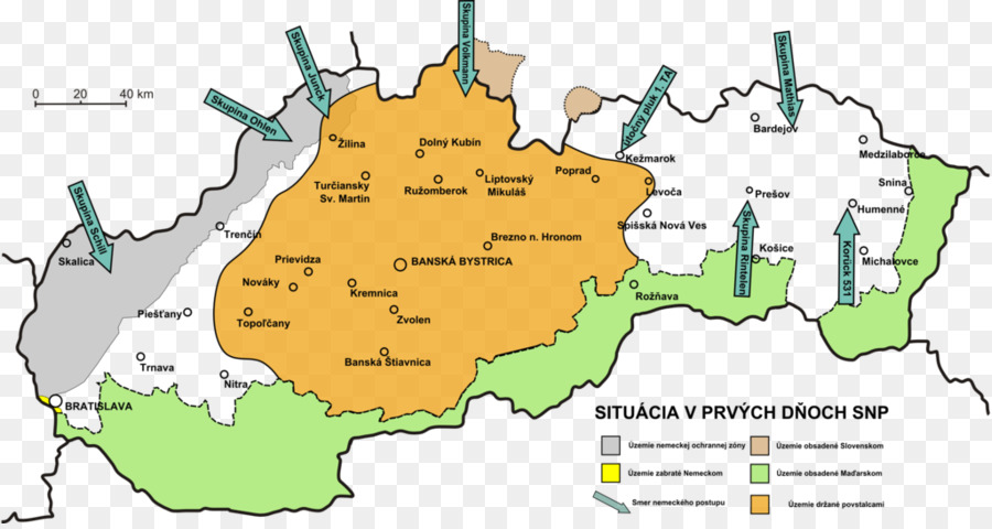 Rivolta Nazionale slovacca occupazione tedesca della Cecoslovacchia, Repubblica slovacca Seconda Guerra Mondiale - indonesia mappa