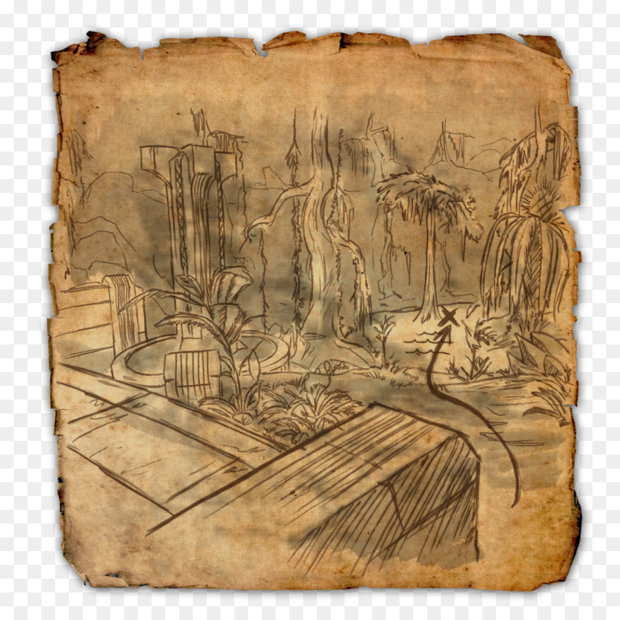 Schatzkarte Elder Scrolls Online: Clockwork City-Video-Spiel - alte Karte
