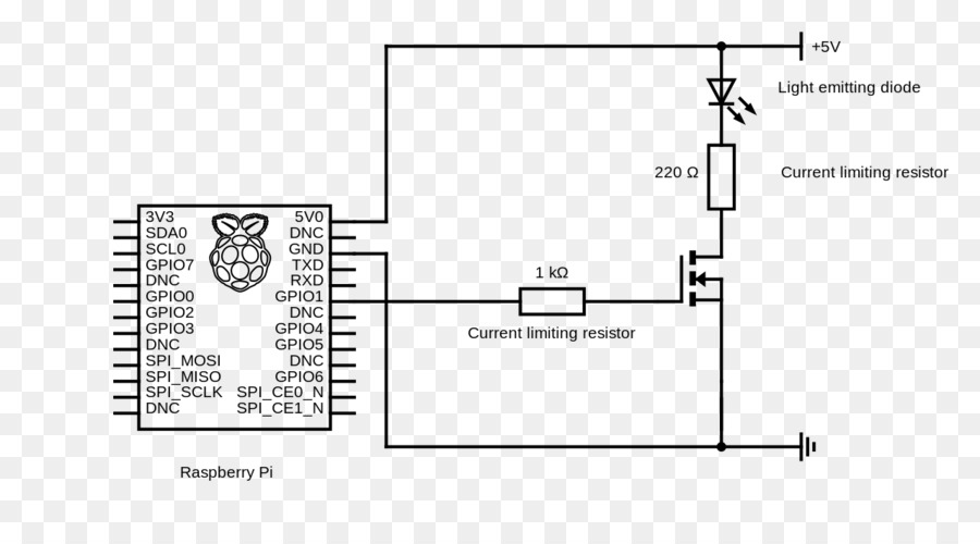 Schema elettrico di un circuito Elettronico schema di Cablaggio dell'Elettronica - lampone