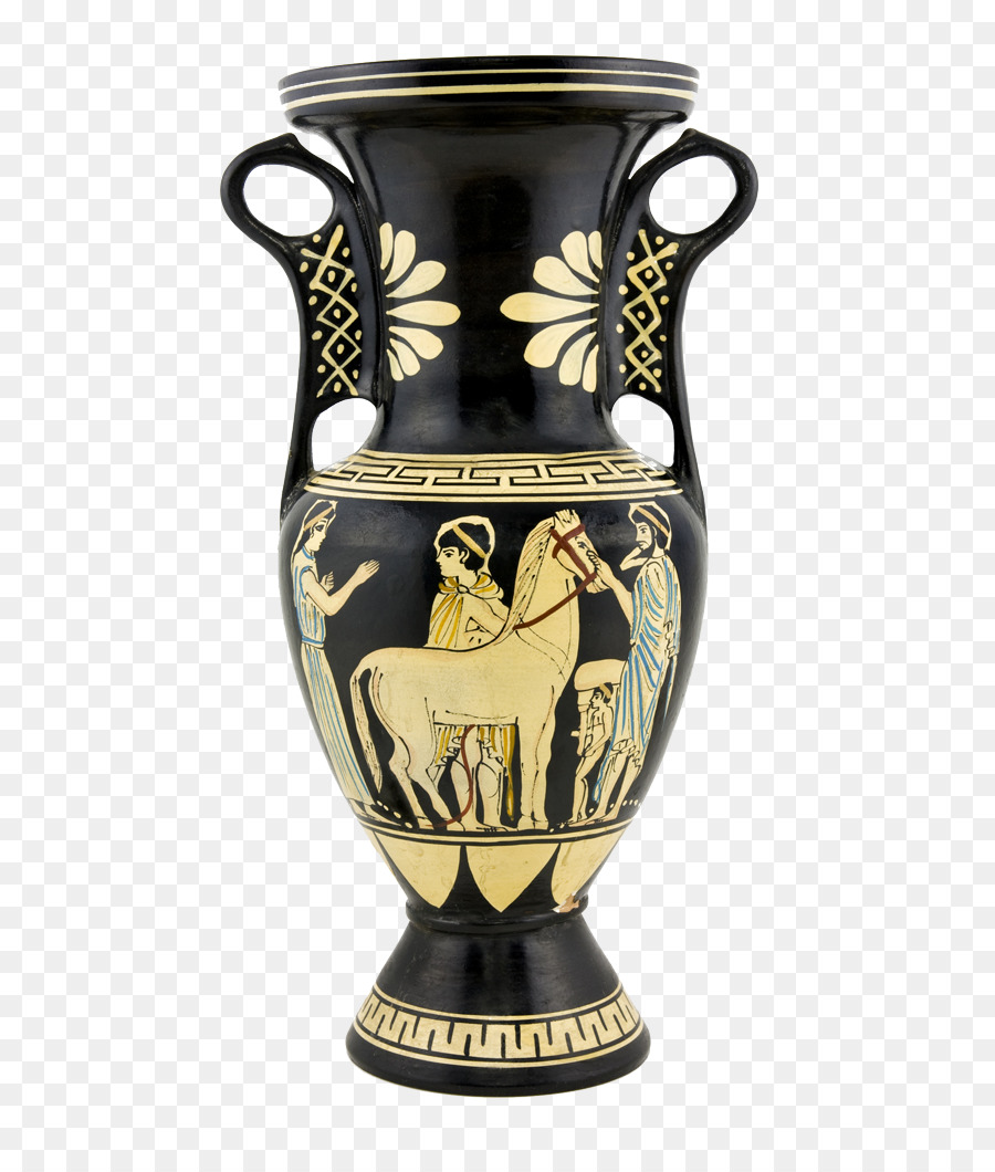 Amphore Keramik des antiken Griechenland Schwarz-Figur Keramik - Vase