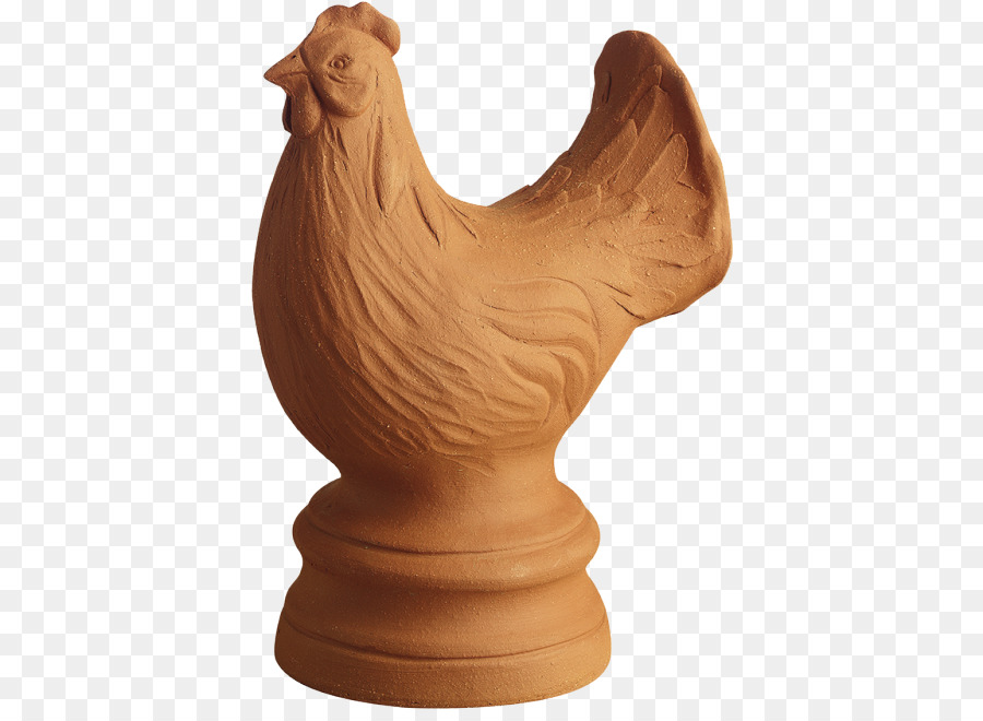 Pollo Uccello Scultura In Ceramica (Zool - 