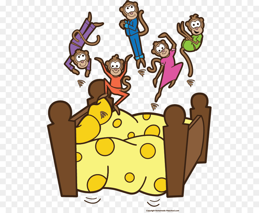 Monkey Cartoon png download - 573*736 - Free Transparent Five Little Monkeys  Jumping On The Bed png Download. - CleanPNG / KissPNG