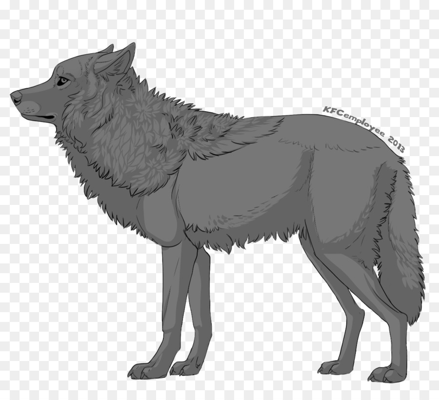 Linie Kunst-Alaskan Malamute-Shading-Wolf-Walking-Zeichnung - Wolf