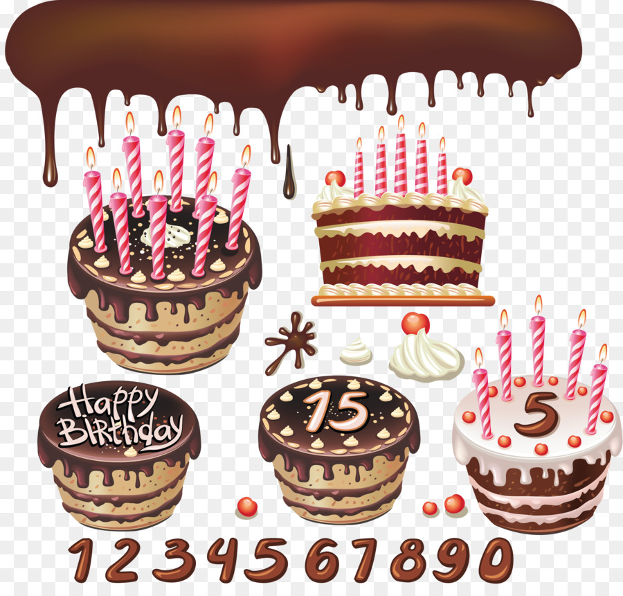 Torta di compleanno al Cioccolato torta torta torta a Strati di Glassa & a Velo - torta al cioccolato