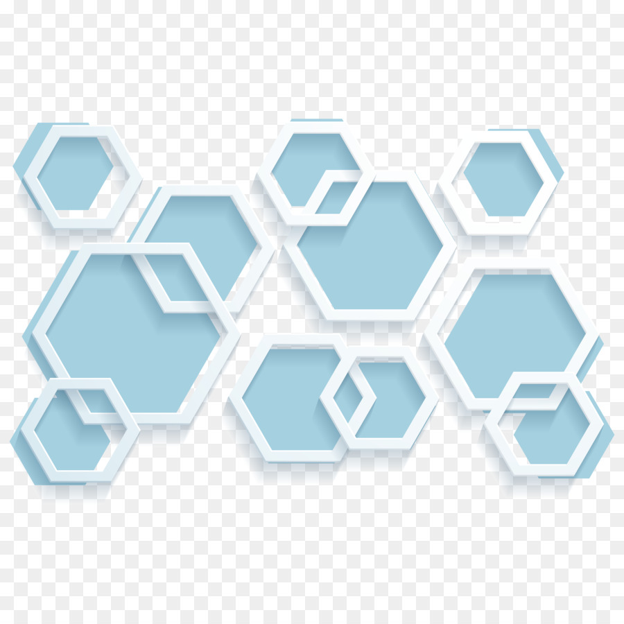 Hexagon Geometrie Blau - Sechskant