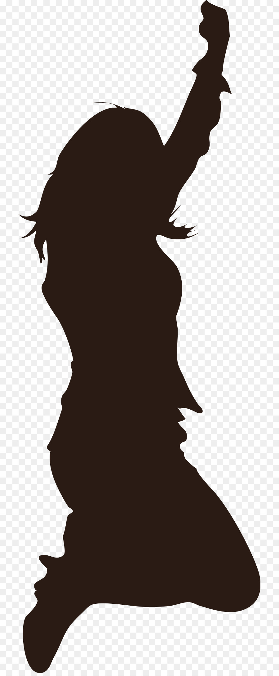 Silhouette Zeichnung Portrait Fit Für Sie Exeter - Frau springen