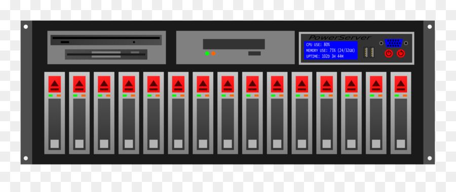 Elettronica rack da 19 pollici Computer Server Icone del Computer - server