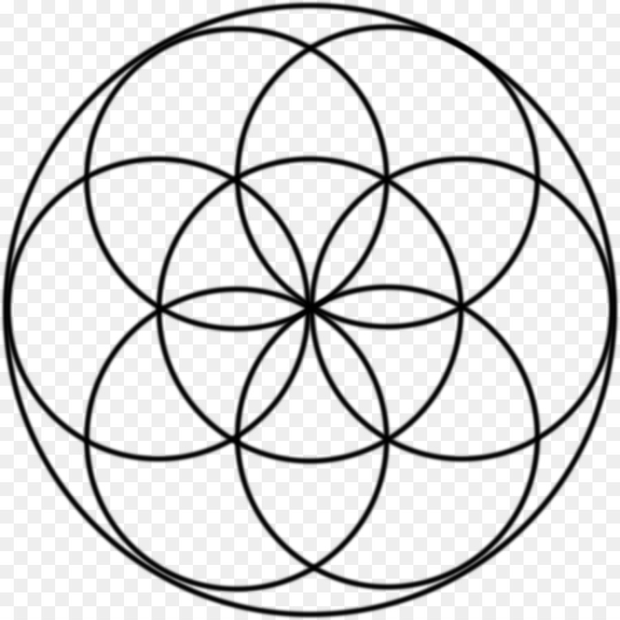Die Heilige geometrie Überlappende Kreise, Gitter-Symbol - MEXIKANISCHE BLUMEN
