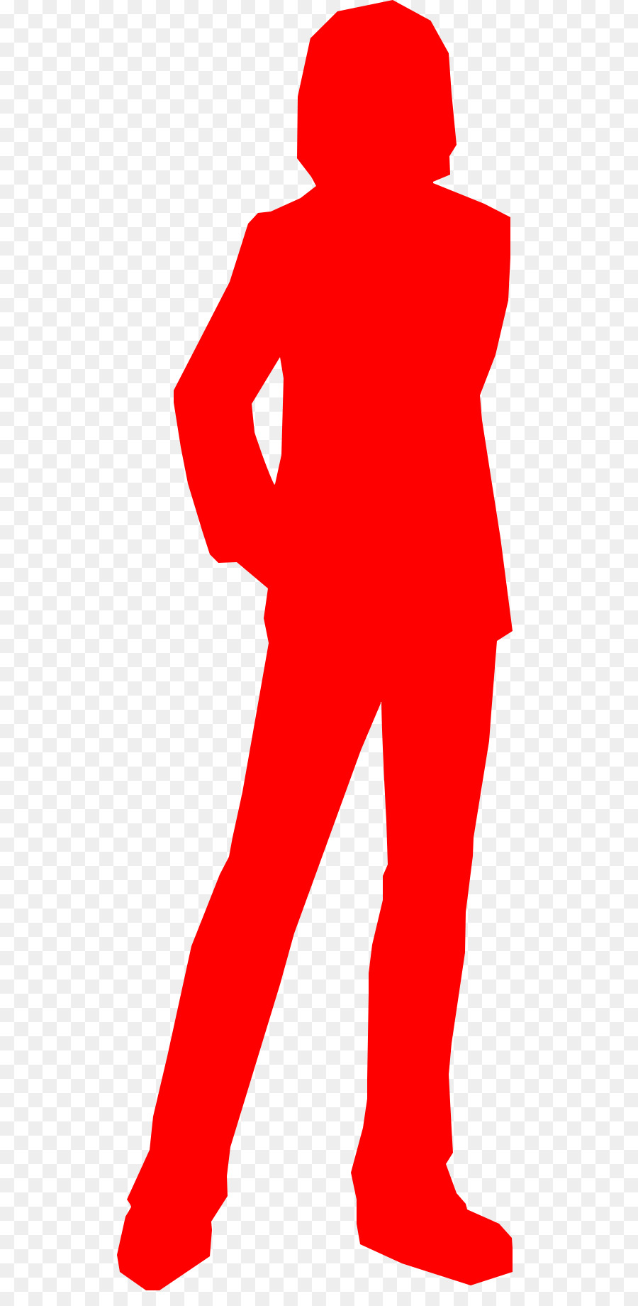 person silhouette clip art red