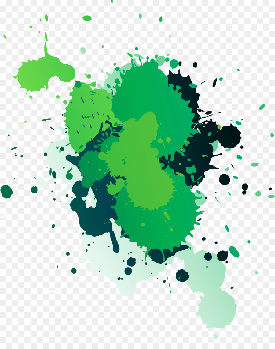 green splatter paint