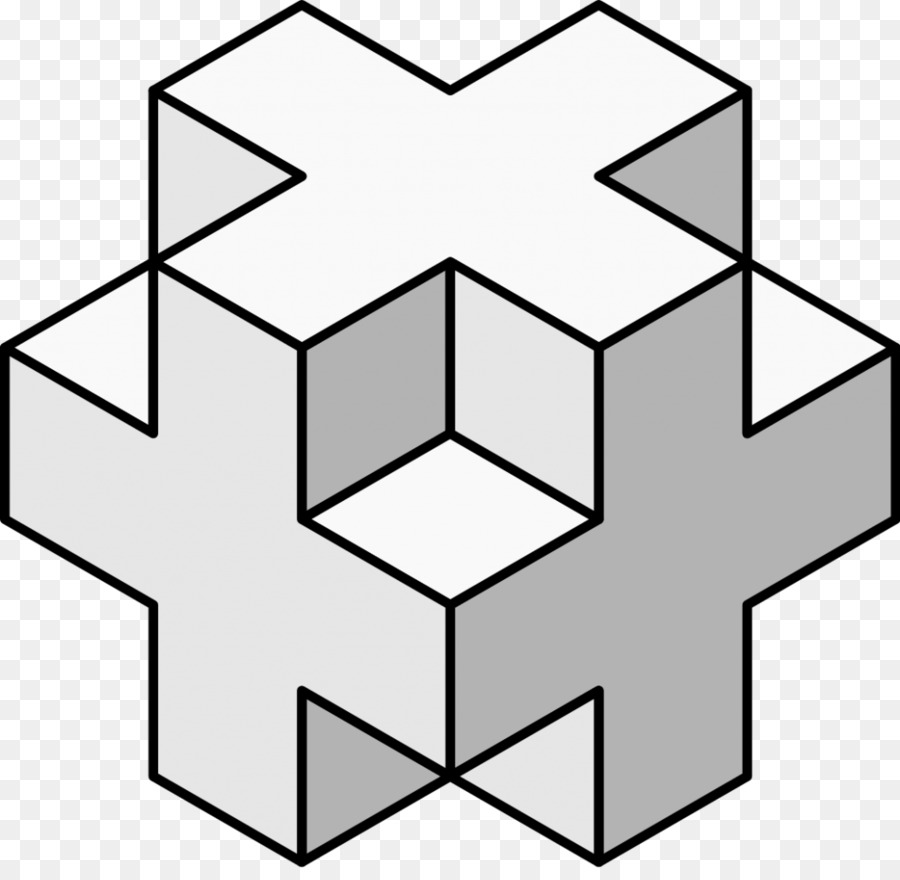 Penrose-Dreieck-Isometrische Projektion Optische illusion Necker-Würfel - isometrische