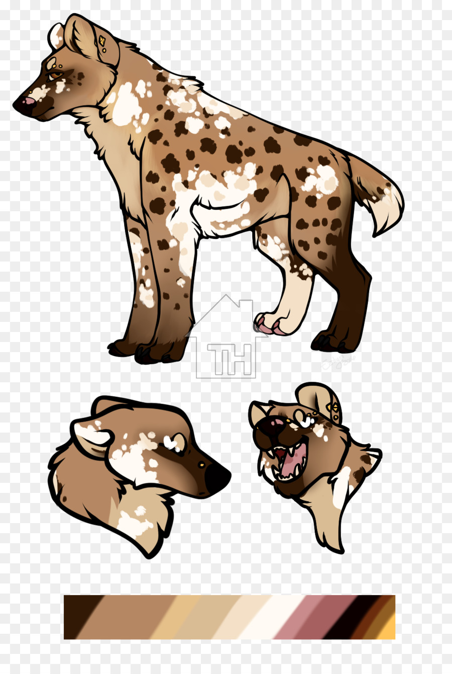 Hyäne und Katze-Dalmatiner-Hund Canidae Säugetier - Hyäne