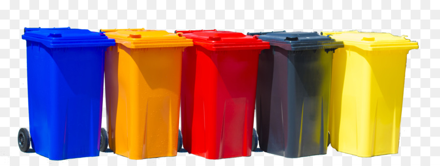 Müll & Abfall, Papier-Körbe, Kunststoff Mülltonne auf Rädern - bin