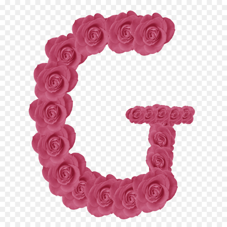 Buchstaben Alphabet-Garten-Rosen Rosa - Buchstaben g
