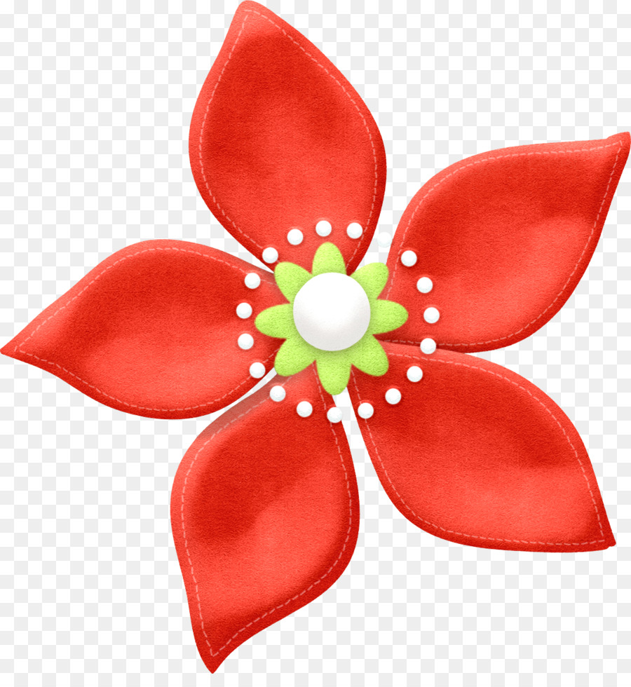Scrapbooking Blume, Blütenblatt Clip-art - rote Blume