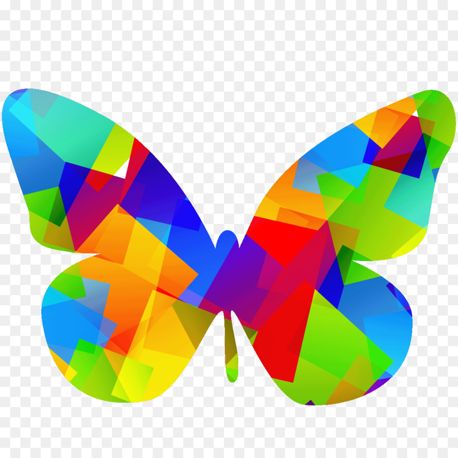 Aufkleber Schmetterling-Zeichnung - pop art
