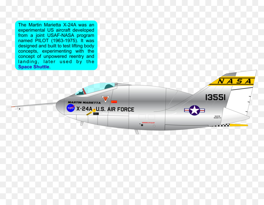 Martin Marietta X-24 máy Bay Clip nghệ thuật - Tàu Con Thoi