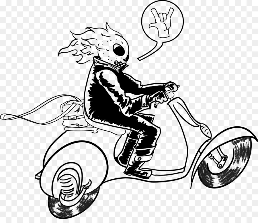 Zeichnen Linie Kunst - Ghost Rider