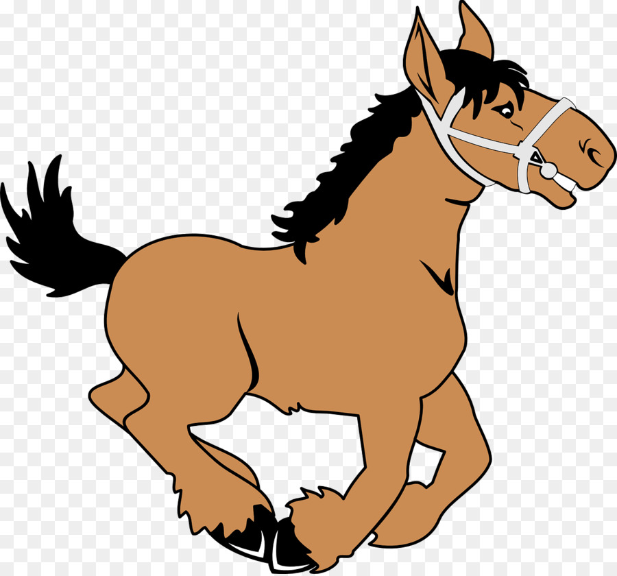 Mustang Pony Fohlen Hengst Maultier - Hund Cartoon