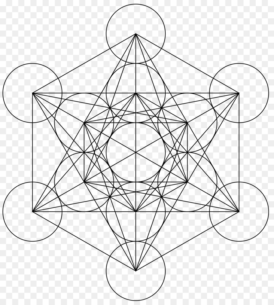 Metatrons Würfel Überlappende Kreise grid-Heilige geometrie - Einstein