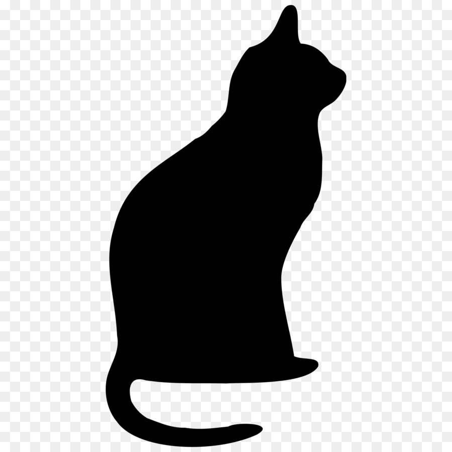 Schwarze Katze Kätzchen Silhouette Clip art - schwarze Katze