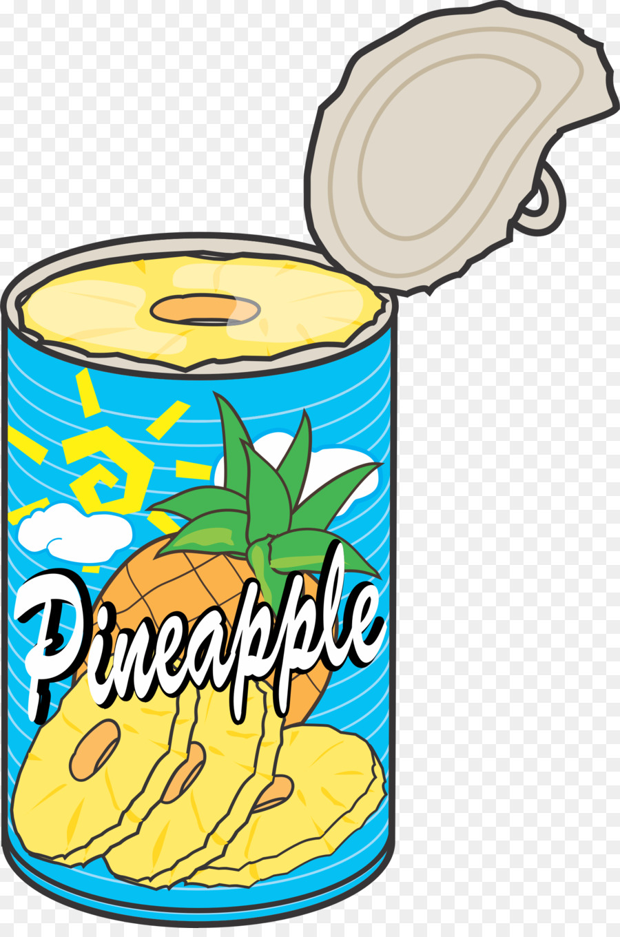 Ananas Canning Tin can Clip-art - pinappel