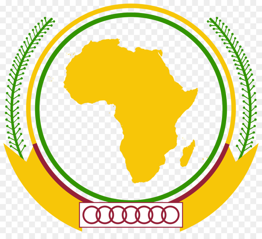 Emblem der afrikanischen Union, der Organisation der Kommission der afrikanischen Union - afrikanische