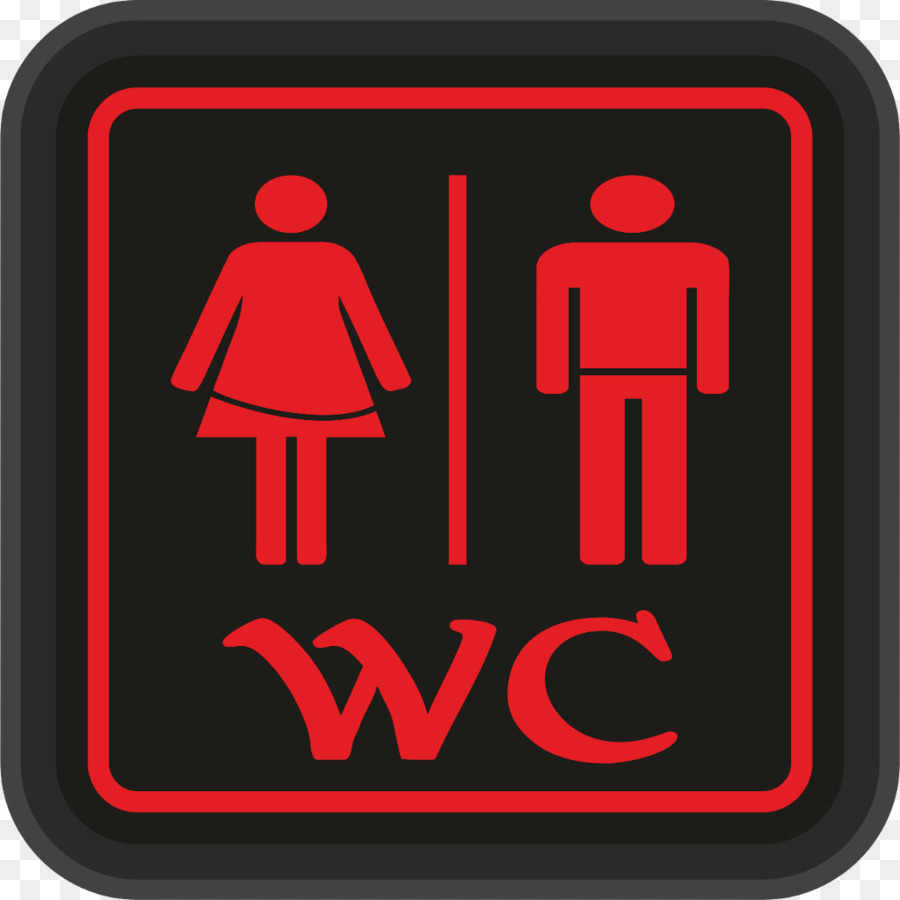 Unisex öffentliche Toilette Bad Schild - WC